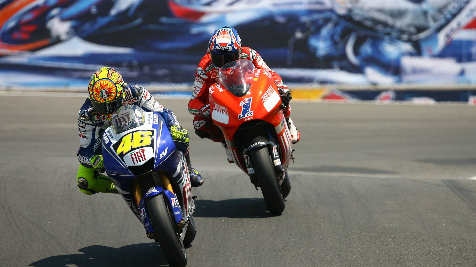 Valentino Rossi, Casey Stoner, 2008 United States MotoGP, Laguna Seca,