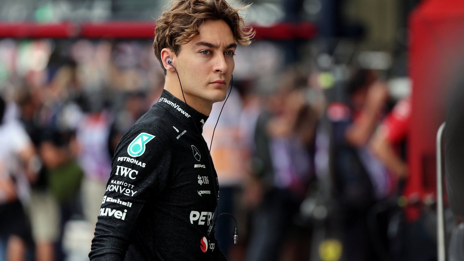 George Russell pictured for Mercedes in 2023
