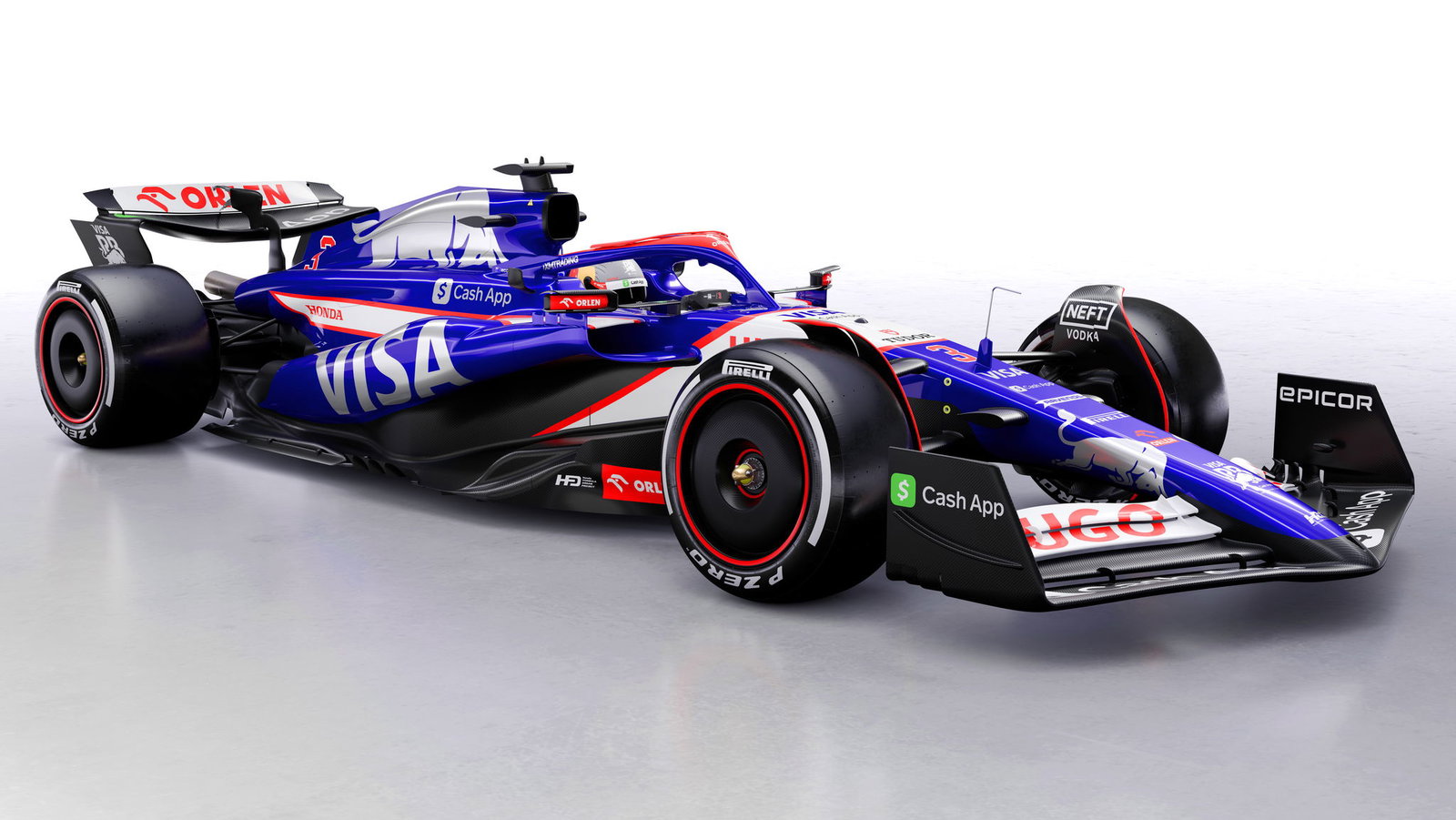 The new Visa Cash App RB F1 car
