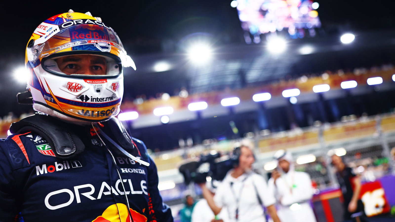 Sergio Perez on the grid at the Saudi Arabian Grand Prix
