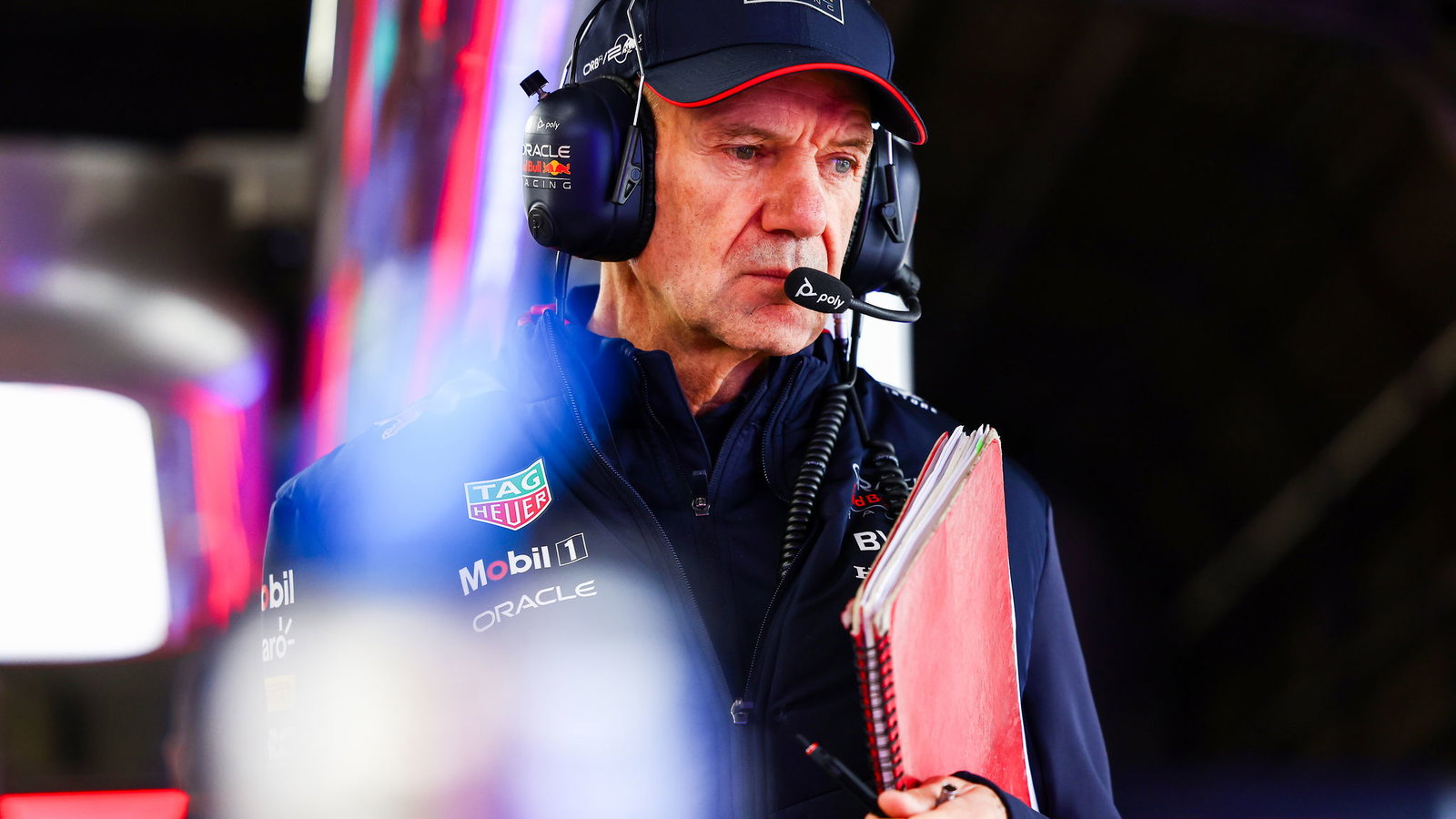 Adrian Newey in the Red Bull garage 