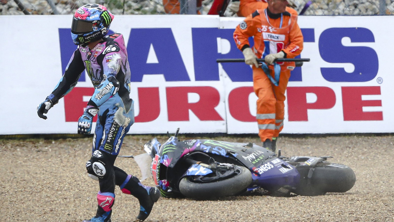 Fabio Quartararo crash, 2024 French MotoGP