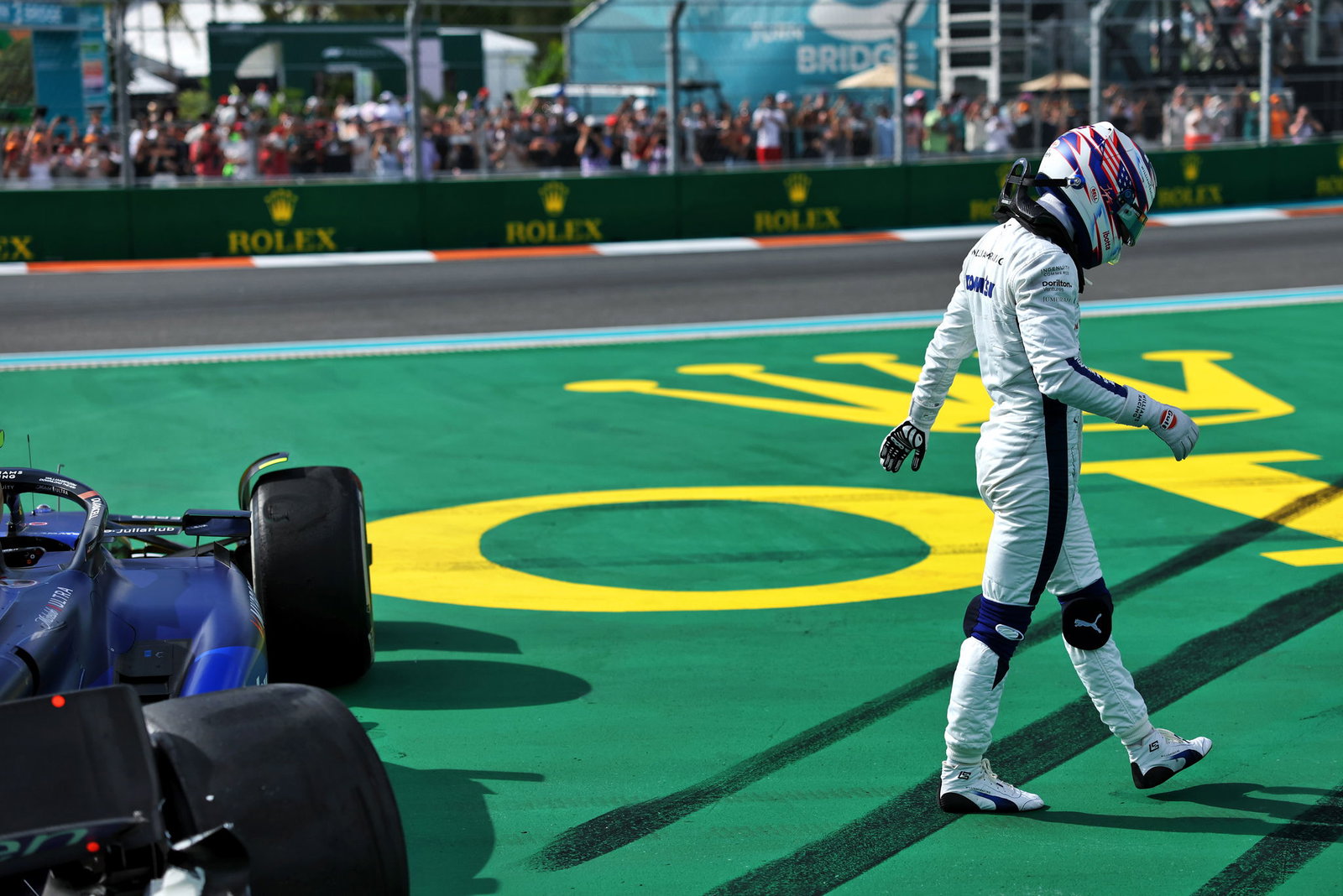 Logan Sargeant crashed out of his home race in Miami 