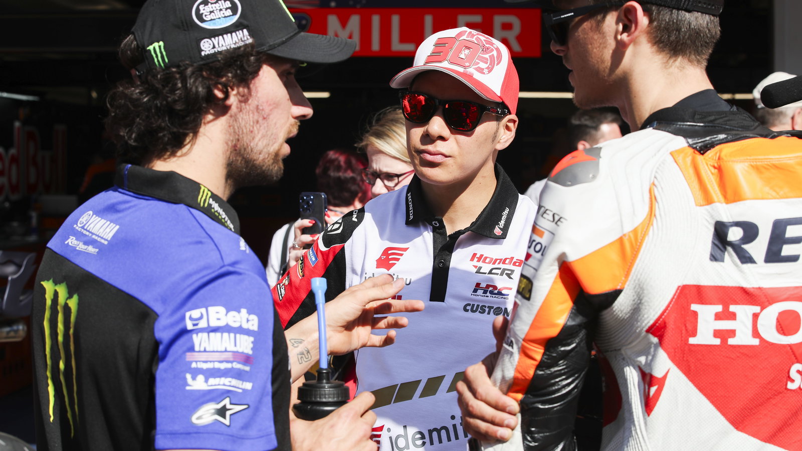 Alex Rins, Takaaki Nakagami, Luca Marini