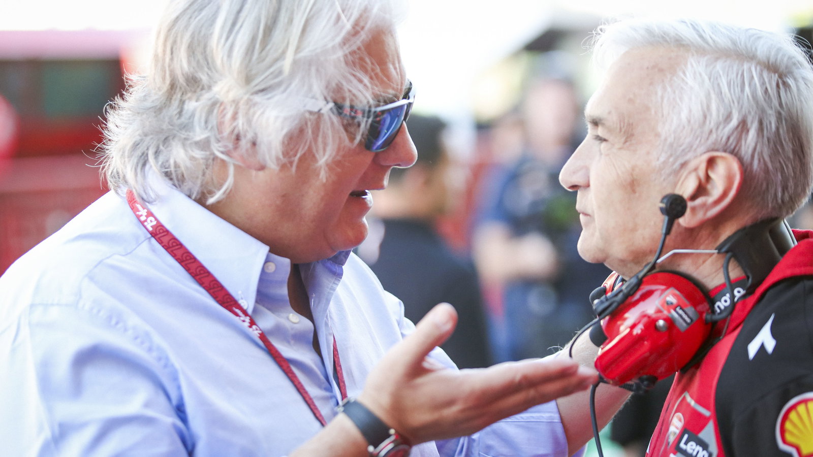 Paolo Campinoti (Pramac) and Davide Tardozzi (Ducati)