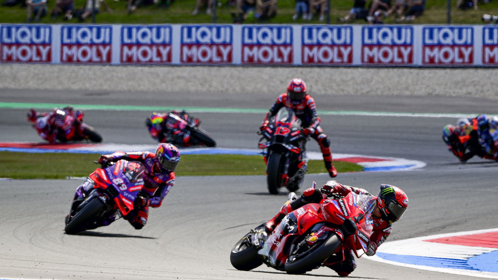 Francesco Bagnaia, Jorge Martin, Maverick Vinales, 2024 Dutch MotoGP Sprint