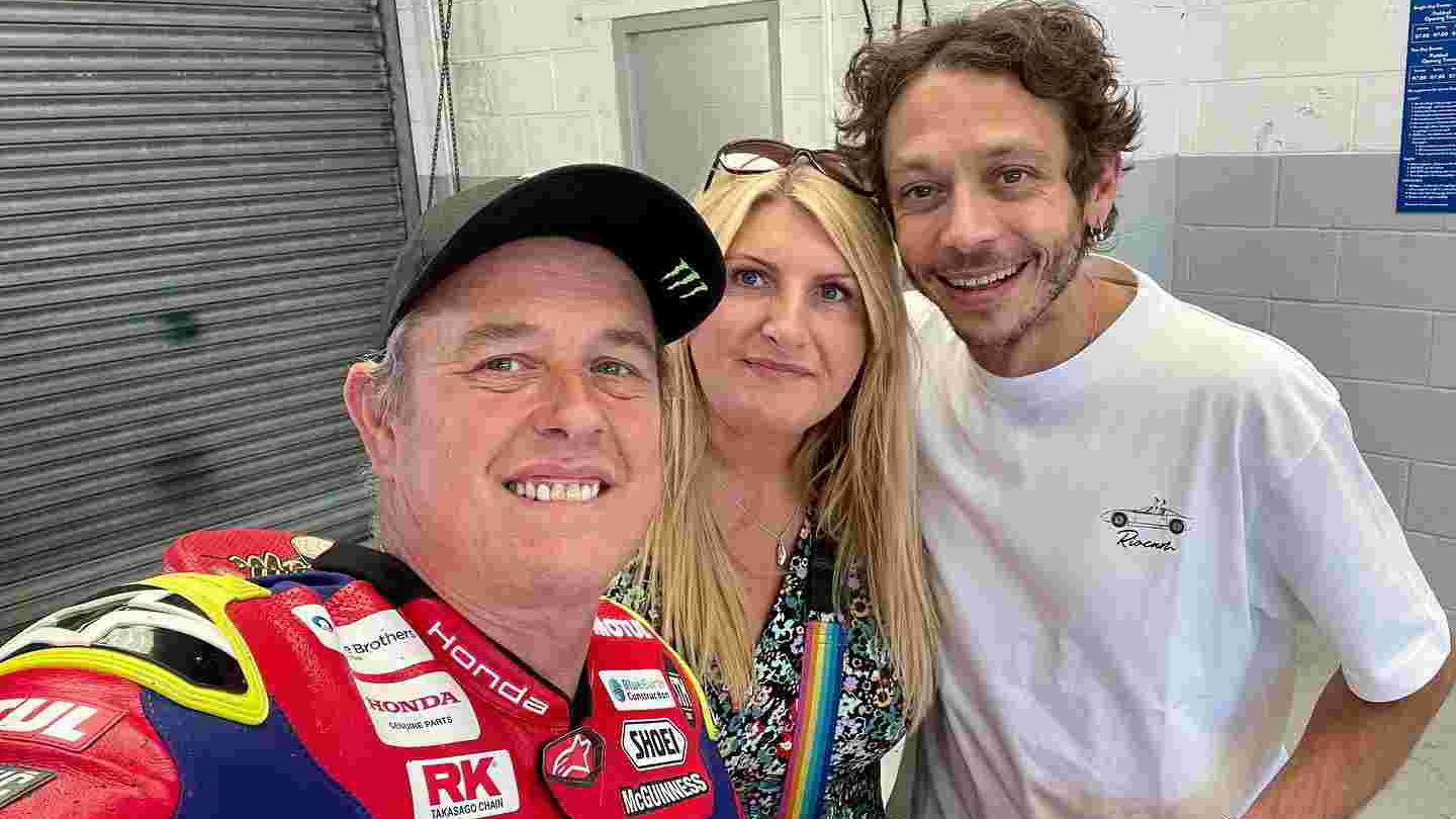 John McGuinness and Valentino Rossi