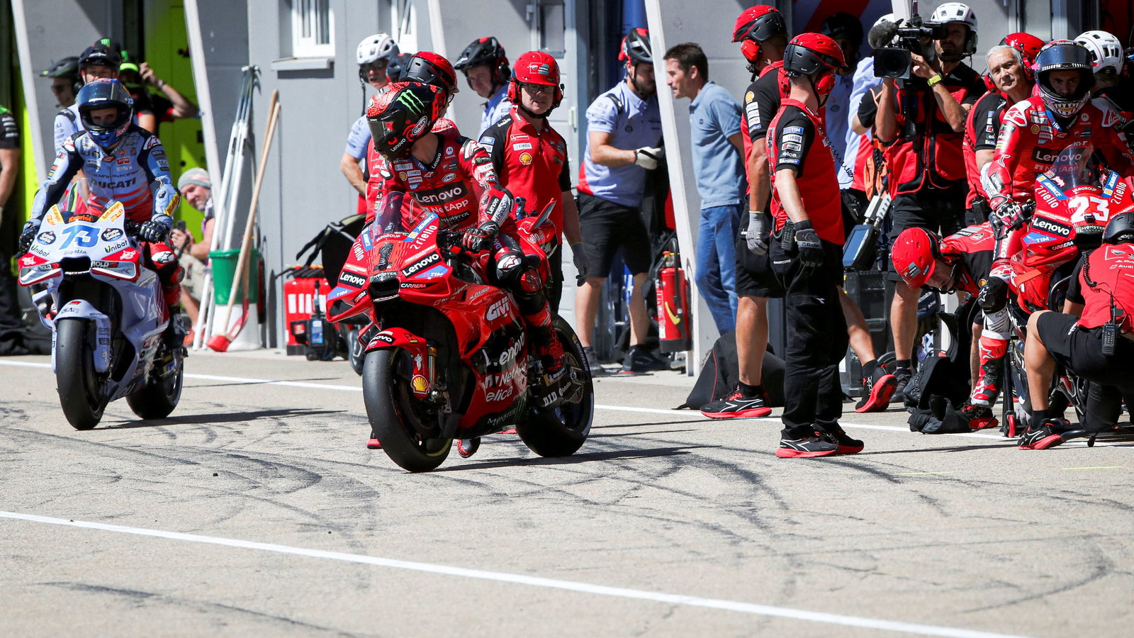 Bagnaia, Alex Marquez, Enea Bastianini, 2024 German MotoGP