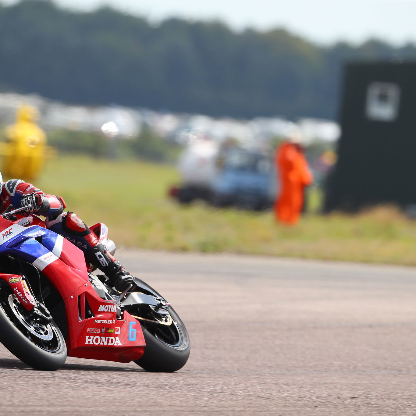 Dean Harrison, 2024 Thruxton BSB. Credit: Honda Racing UK.