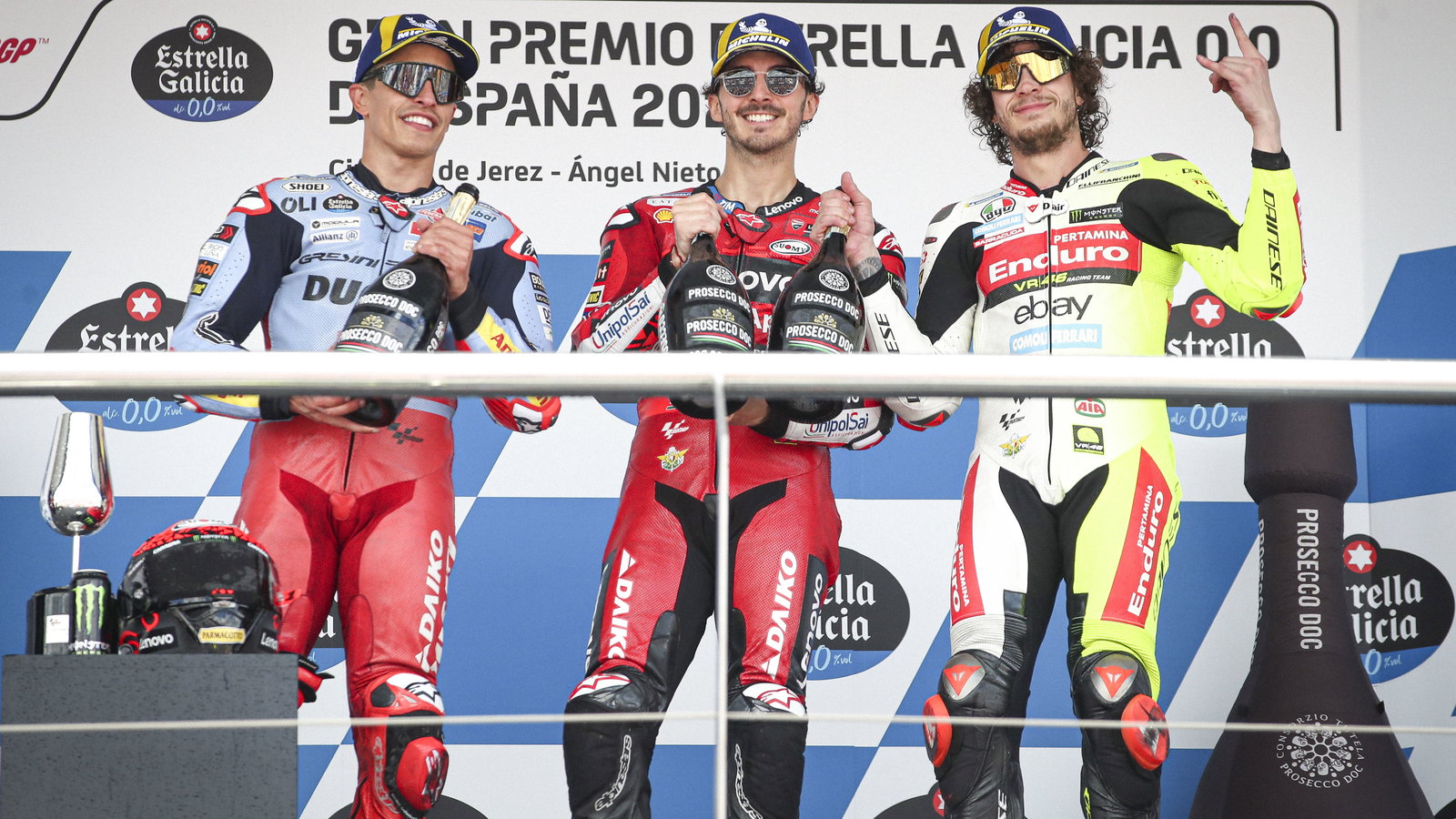 Marquez, Bagnaia, Bezzecchi