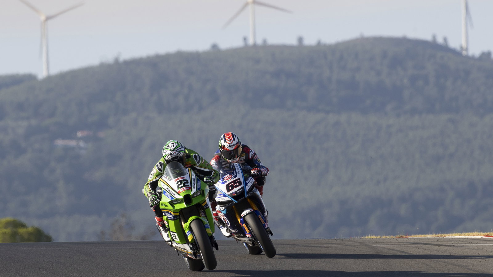 Alex Lowes, Jonathan Rea, 2024 Portuguese WorldSBK. - Gold and Goose.