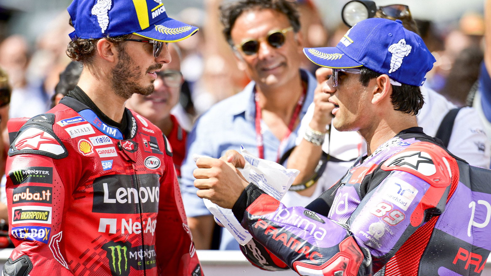 Francesco Bagnaia, Jorge Martin, 2024 Austrian MotoGP qualifying