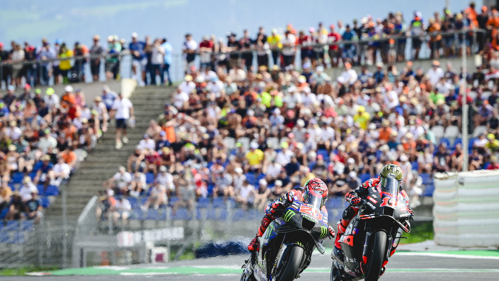 Fabio Quartararo, Maverick Vinales, 2024 MotoGP Austrian Grand Prix. Credit: Gold and Goose.