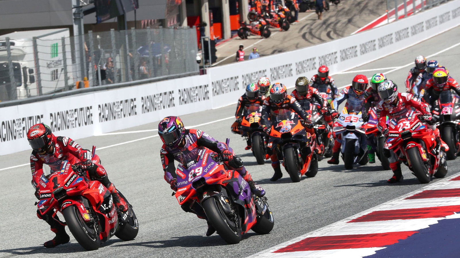 Marquez and Morbidelli tangle at start of 2024 Austrian MotoGP