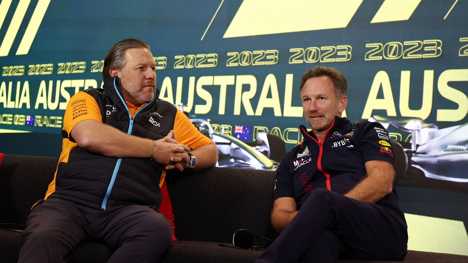 Zak Brown and Christian Horner 