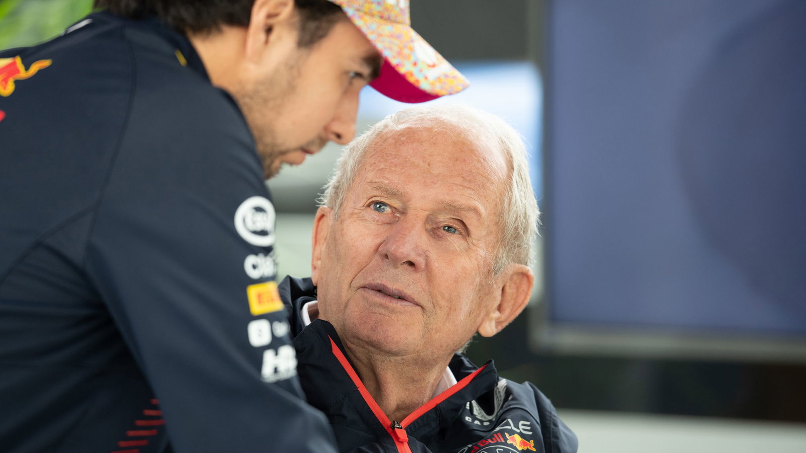 Helmut Marko with Sergio Perez