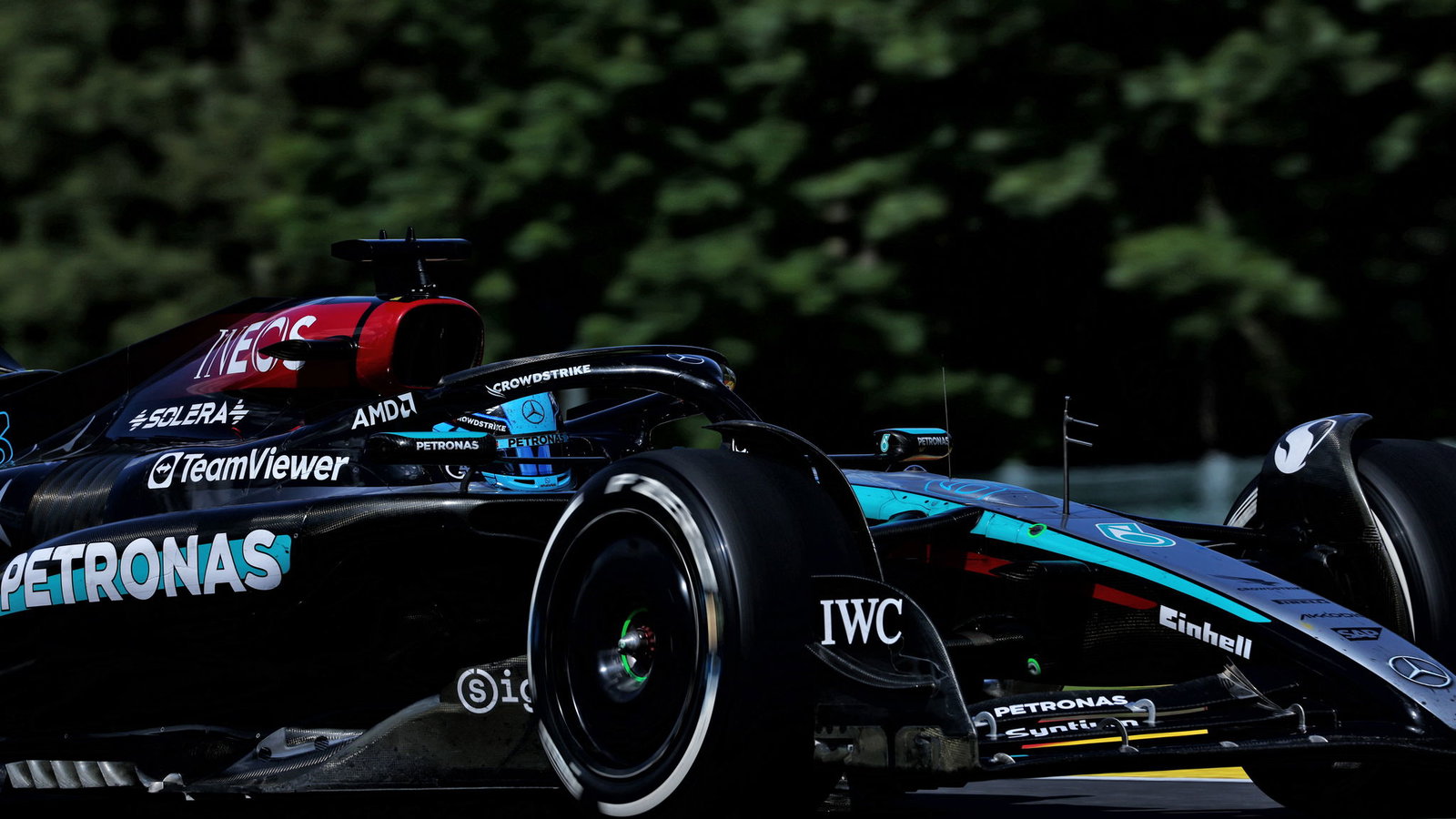 George Russell at the Belgian Grand Prix for Mercedes