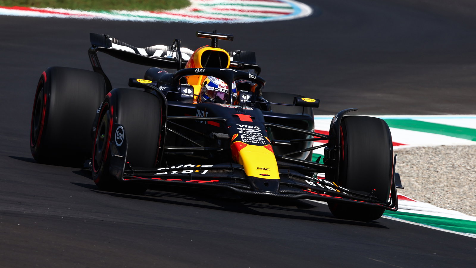 Max Verstappen on track at Monza