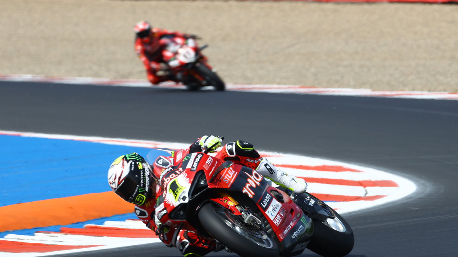 Alvaro Bautista, Nicolo Bulega, 2024 Czech WorldSBK, grid. Credit: Gold and Goose.