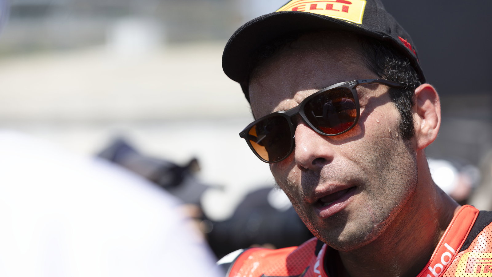 Danilo Petrucci, 2024 Portuguese WorldSBK, parc ferme. Credit: Gold and Goose.