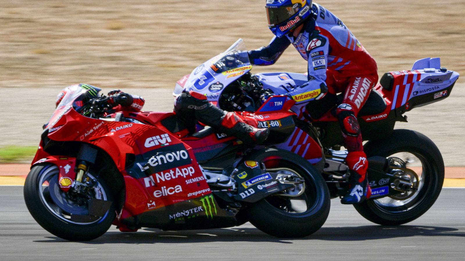 Francesco Bagnaia, Alex Marquez crash, 2024 Aragon MotoGP