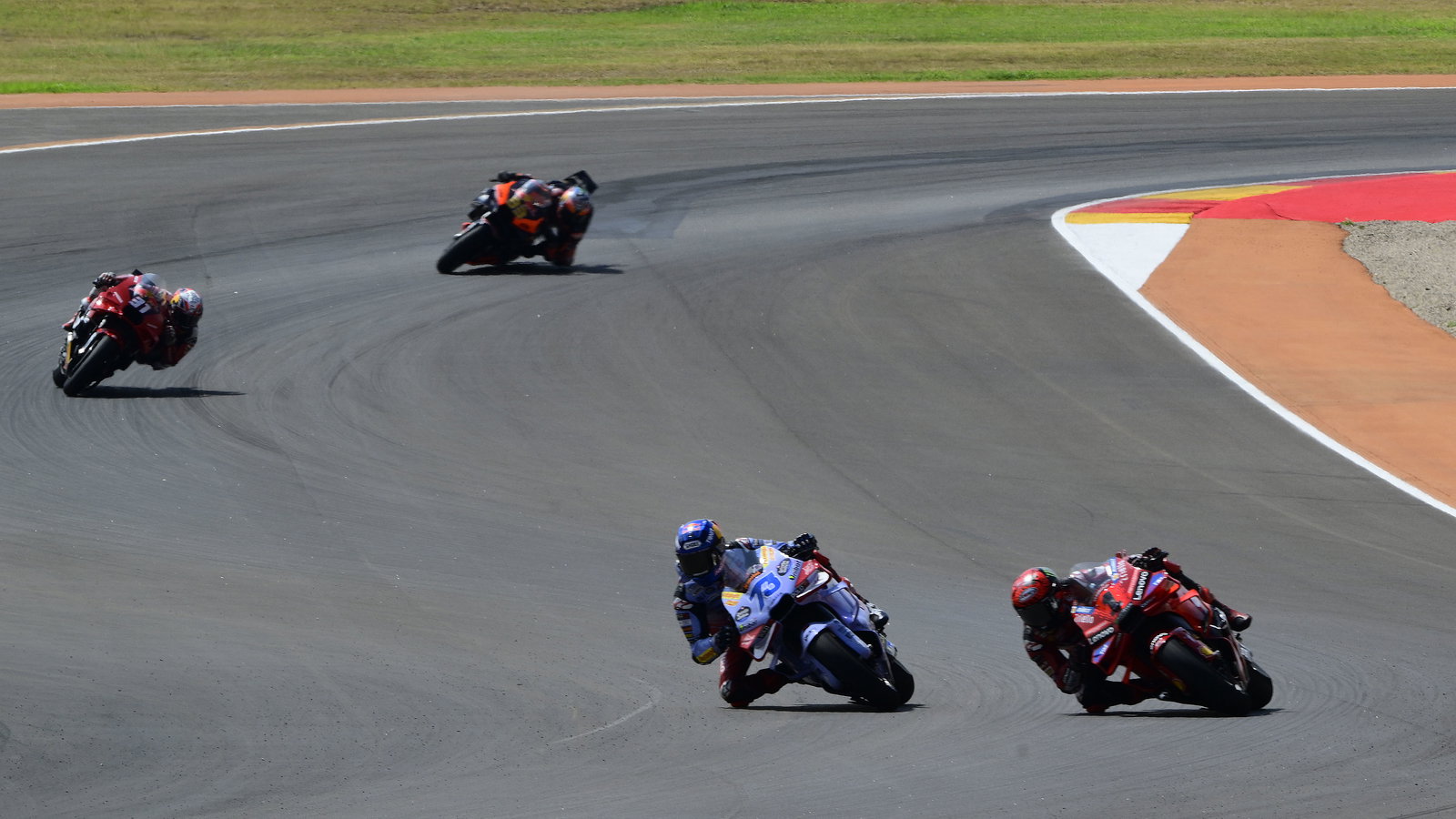 Francesco Bagnaia, Alex Marquez, 2024 MotoGP Aragon Grand Prix. Credit: Gold and Goose.