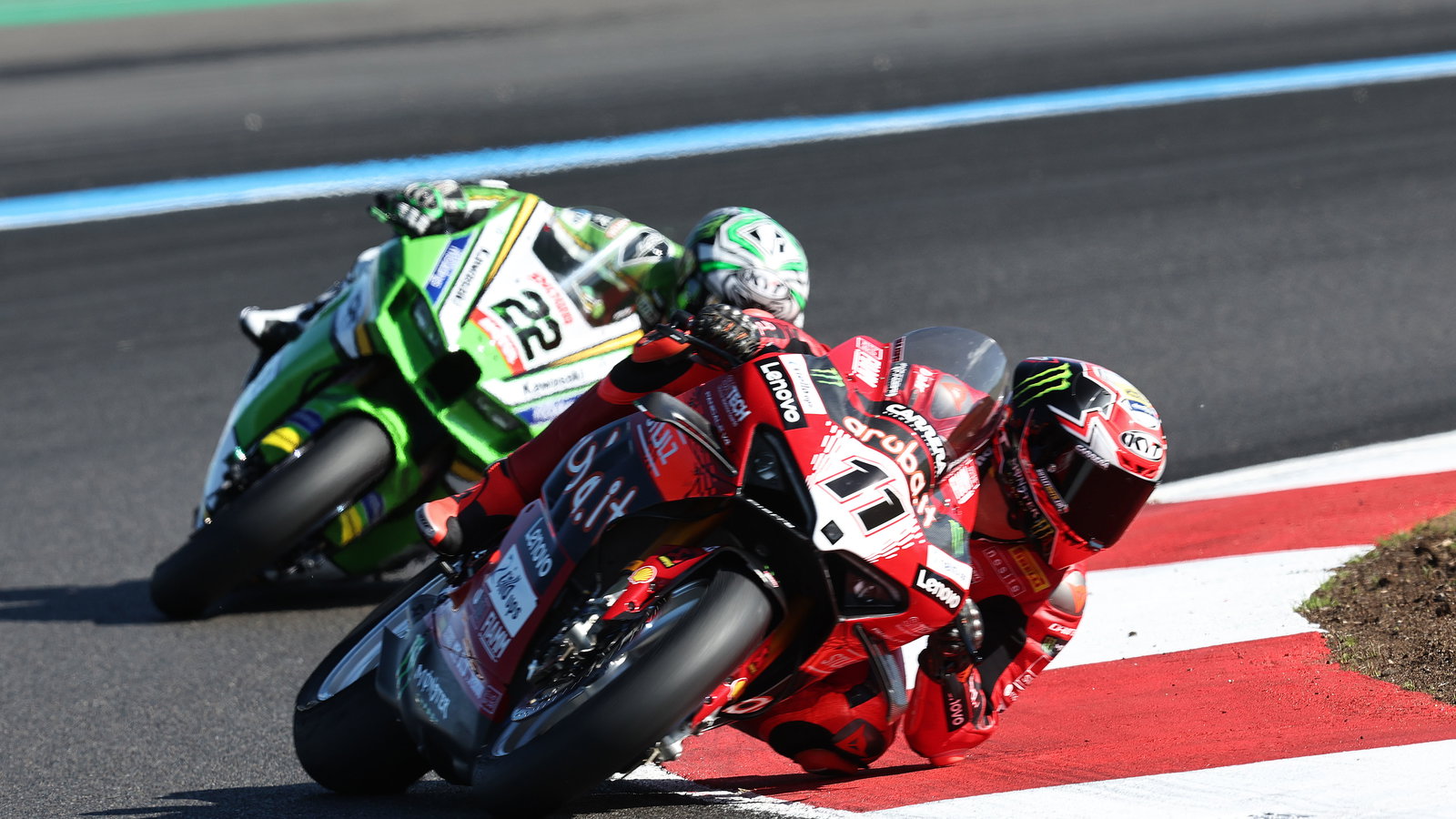 Nicolo Bulega, Alex Lowes, 2024 French WorldSBK. Credit: Gold and Goose.