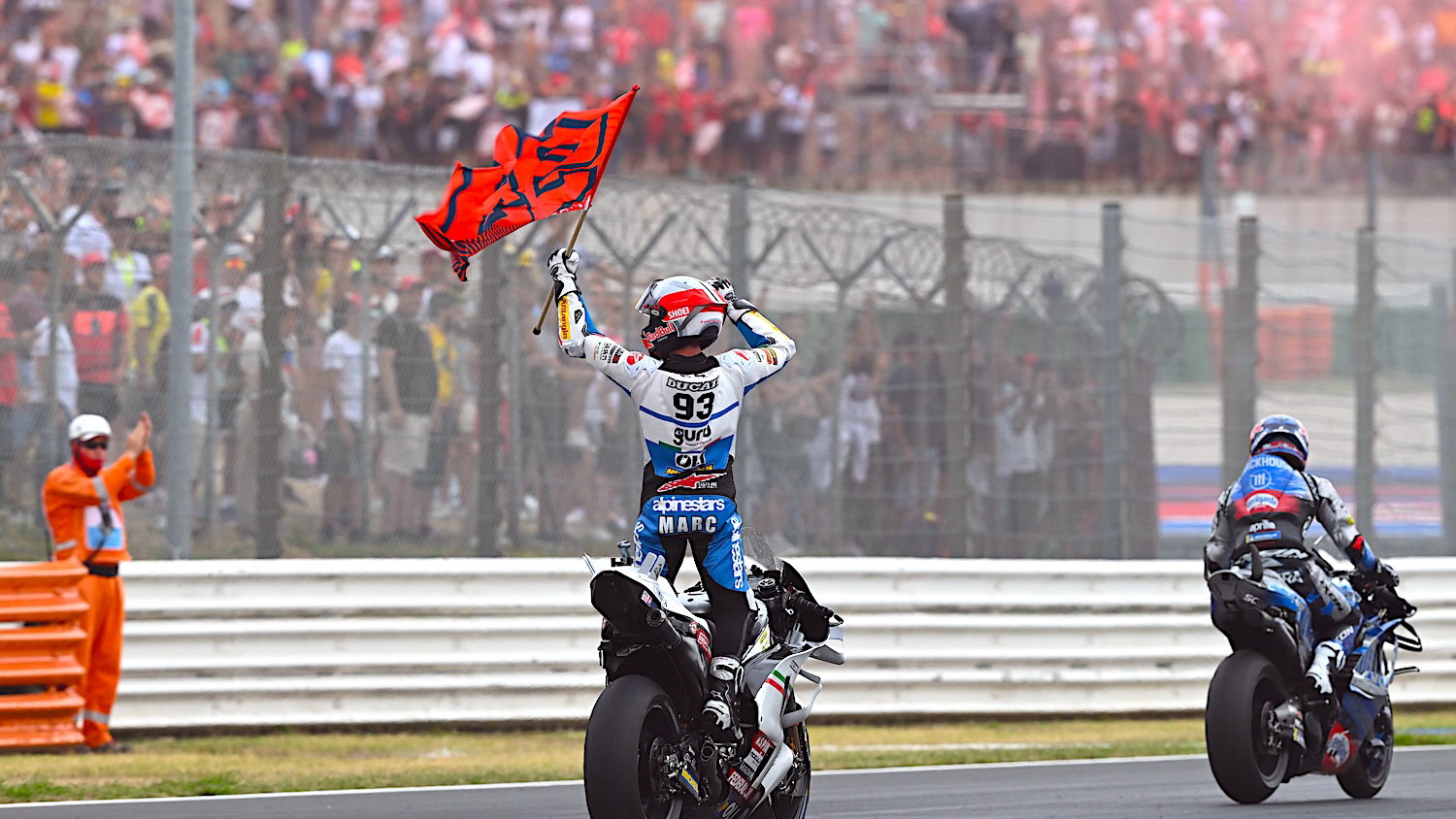 Marc Marquez, Gresini Racing, Ducati GP23, 2024 San Marino MotoGP, Misano, action [Gold & Goose]