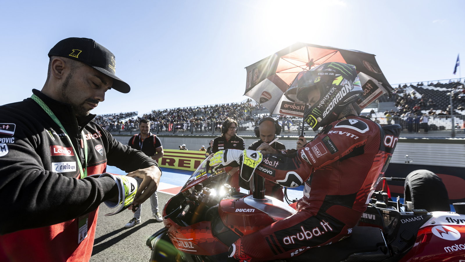 Alvaro Bautista, 2024 French WorldSBK, grid. Credit: Gold and Goose.
