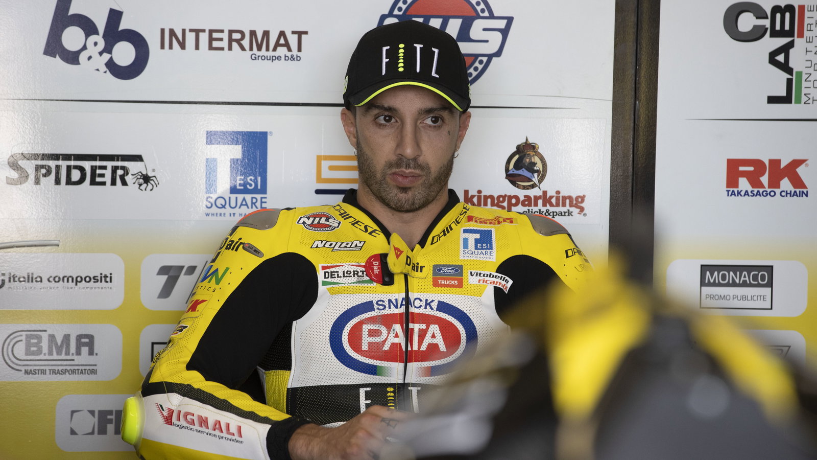 Andrea Iannone, 2024 Italian WorldSBK, pit box. - Gold and Goose