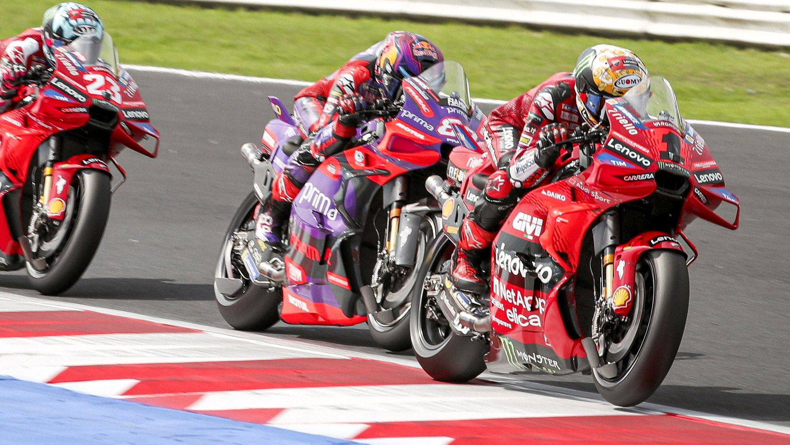 Bagnaia, Martin, Bastianini, 2024 Emilia Romagna MotoGP