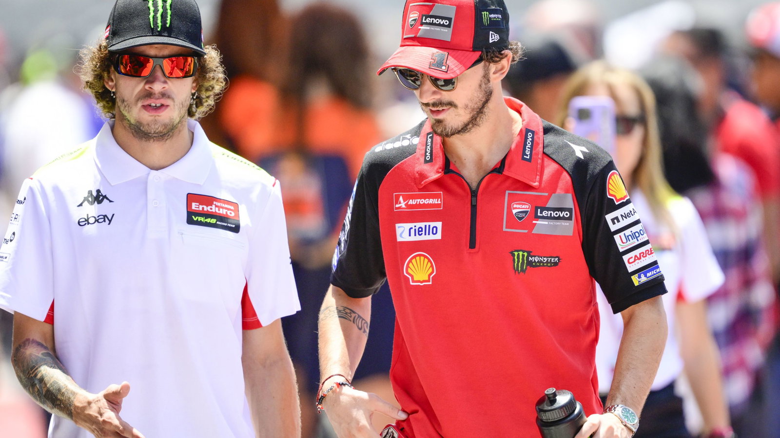 Marco Bezzecchi, Francesco Bagnaia, 2024 Indonesian MotoGP