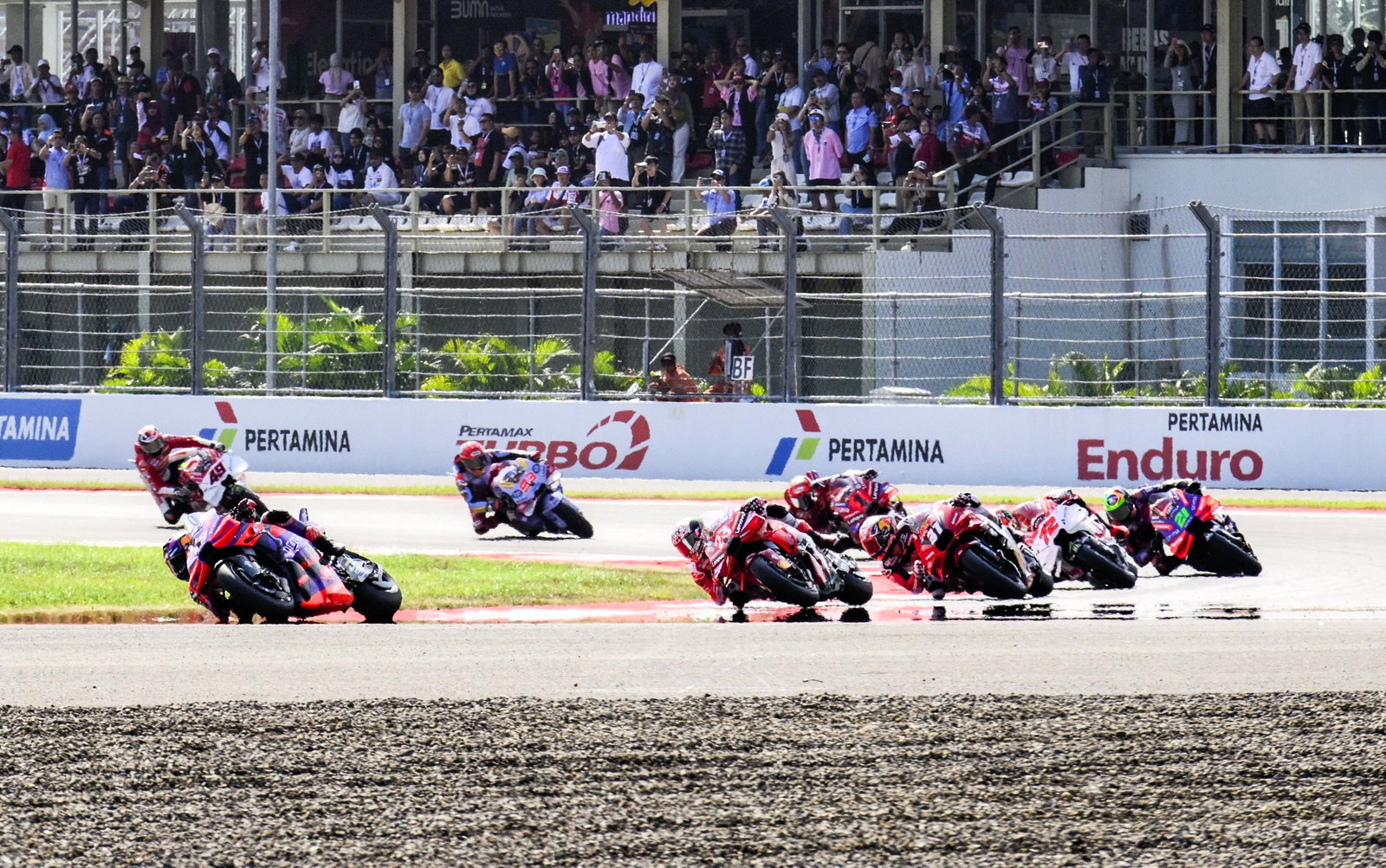 Jorge Martin leads, 2024 Indonesian MotoGP