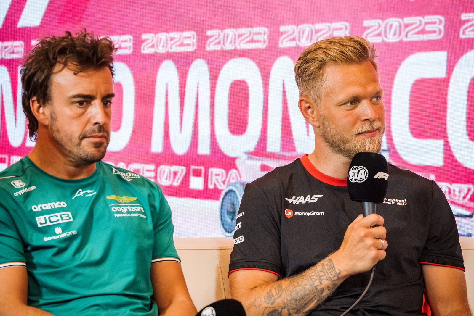 Fernando Alonso and Kevin Magnussen