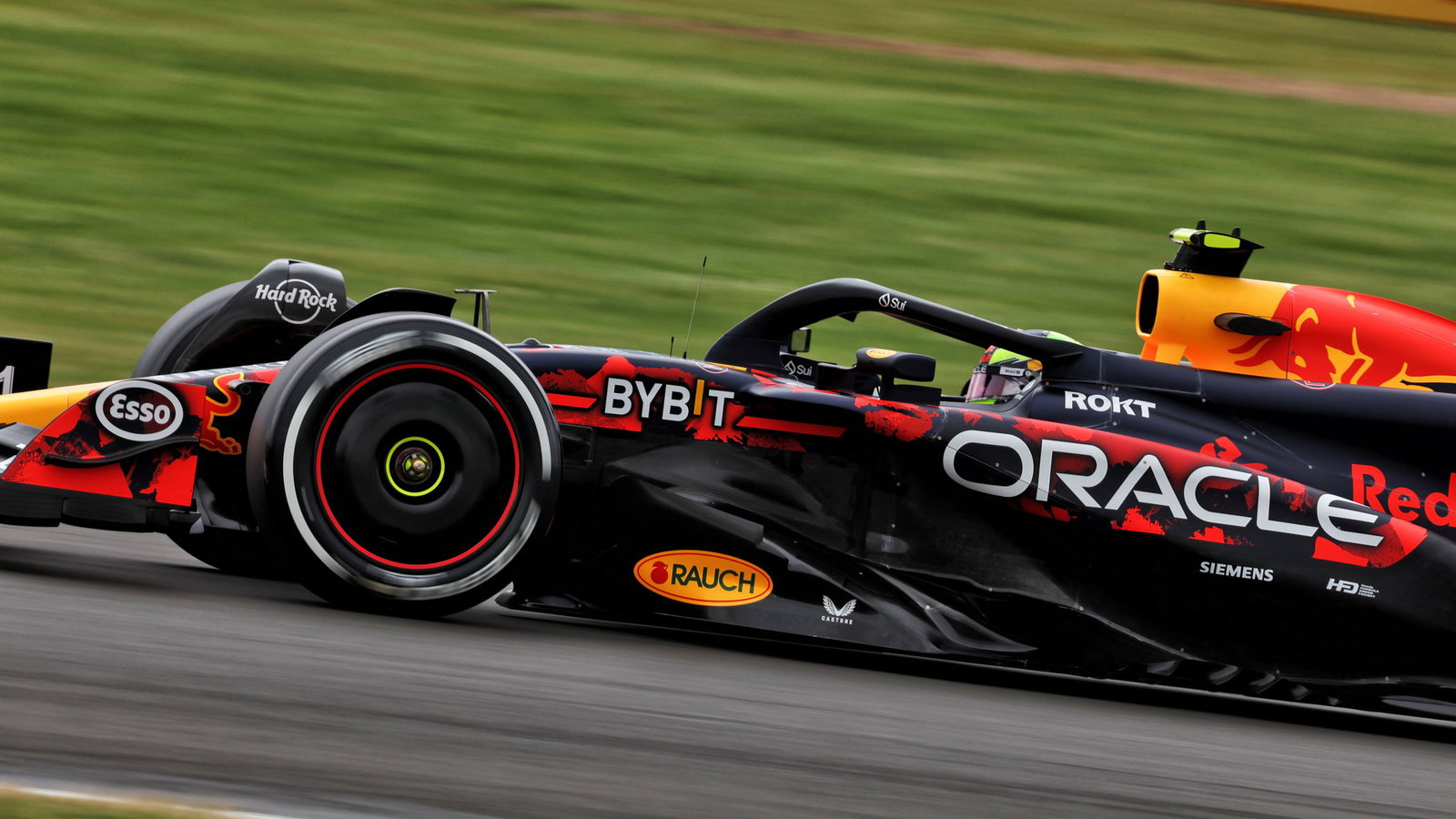 Isack Hadjar drove the RB20 at Silverstone in FP1