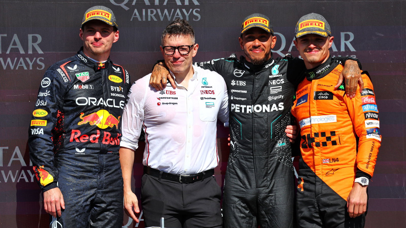 Verstappen, Hamilton, Norris