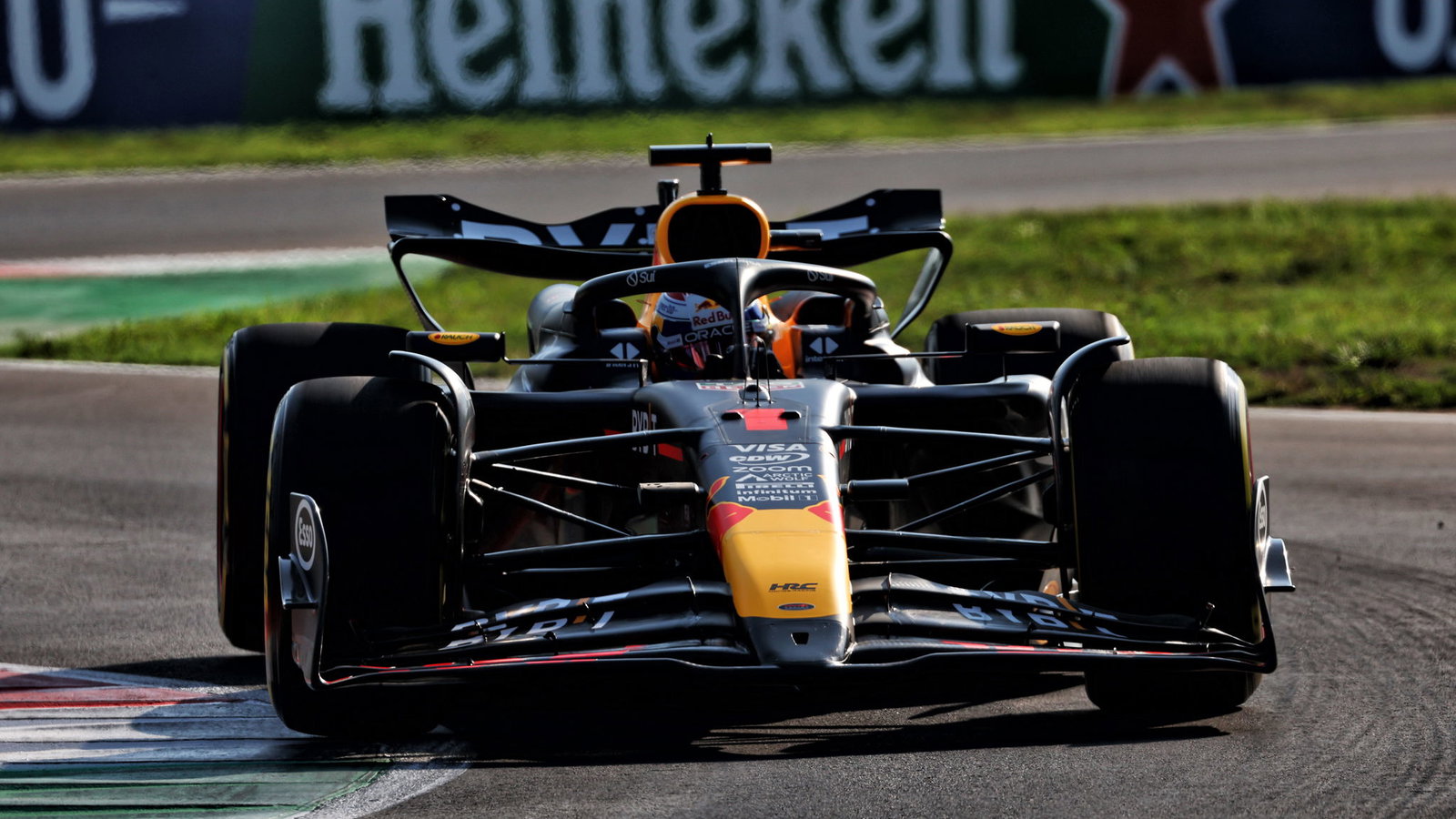 Max Verstappen on track at Monza