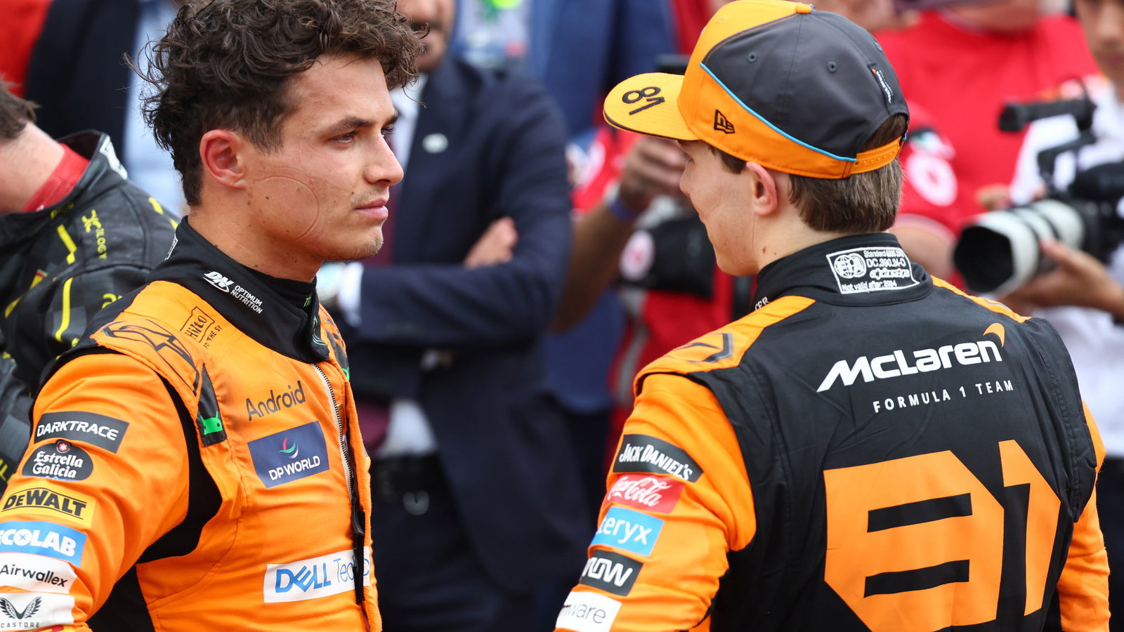 Lando Norris and Oscar Piastri at the Italian GP 