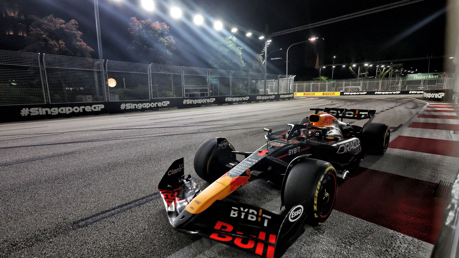 Max Verstappen on track in Singapore 