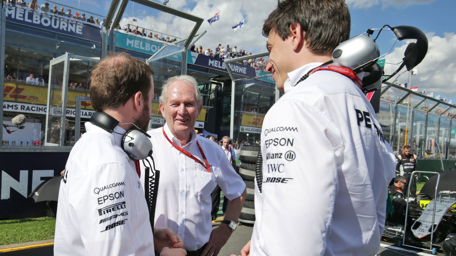 Toto Wolff and Helmut Marko