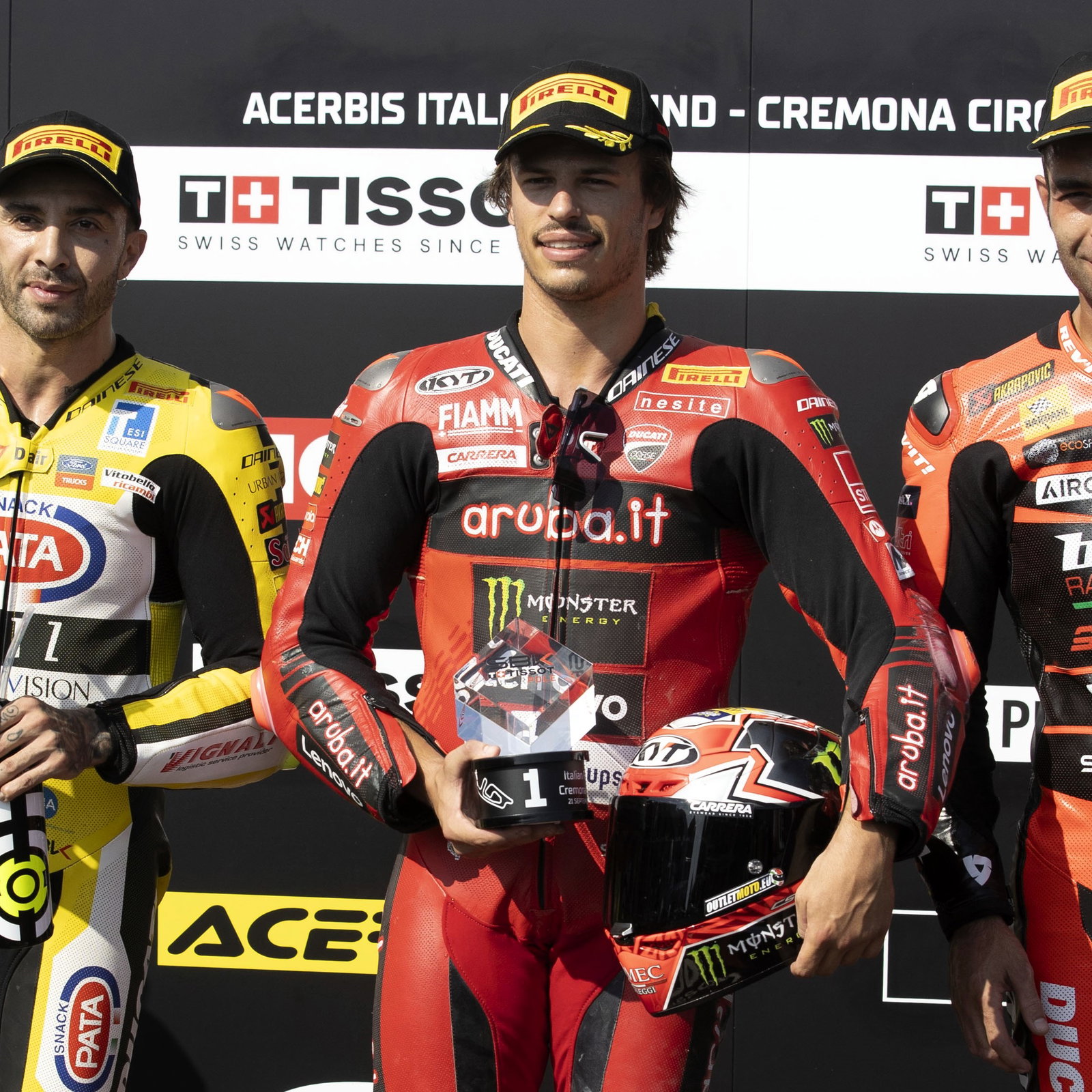 Andrea Iannone, Nicolo Bulega, Danilo Petrucci