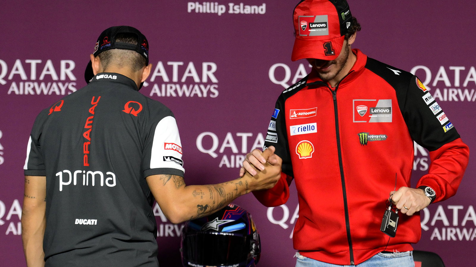 Jorge Martin, Francesco Bagnaia, 2024 Australian MotoGP