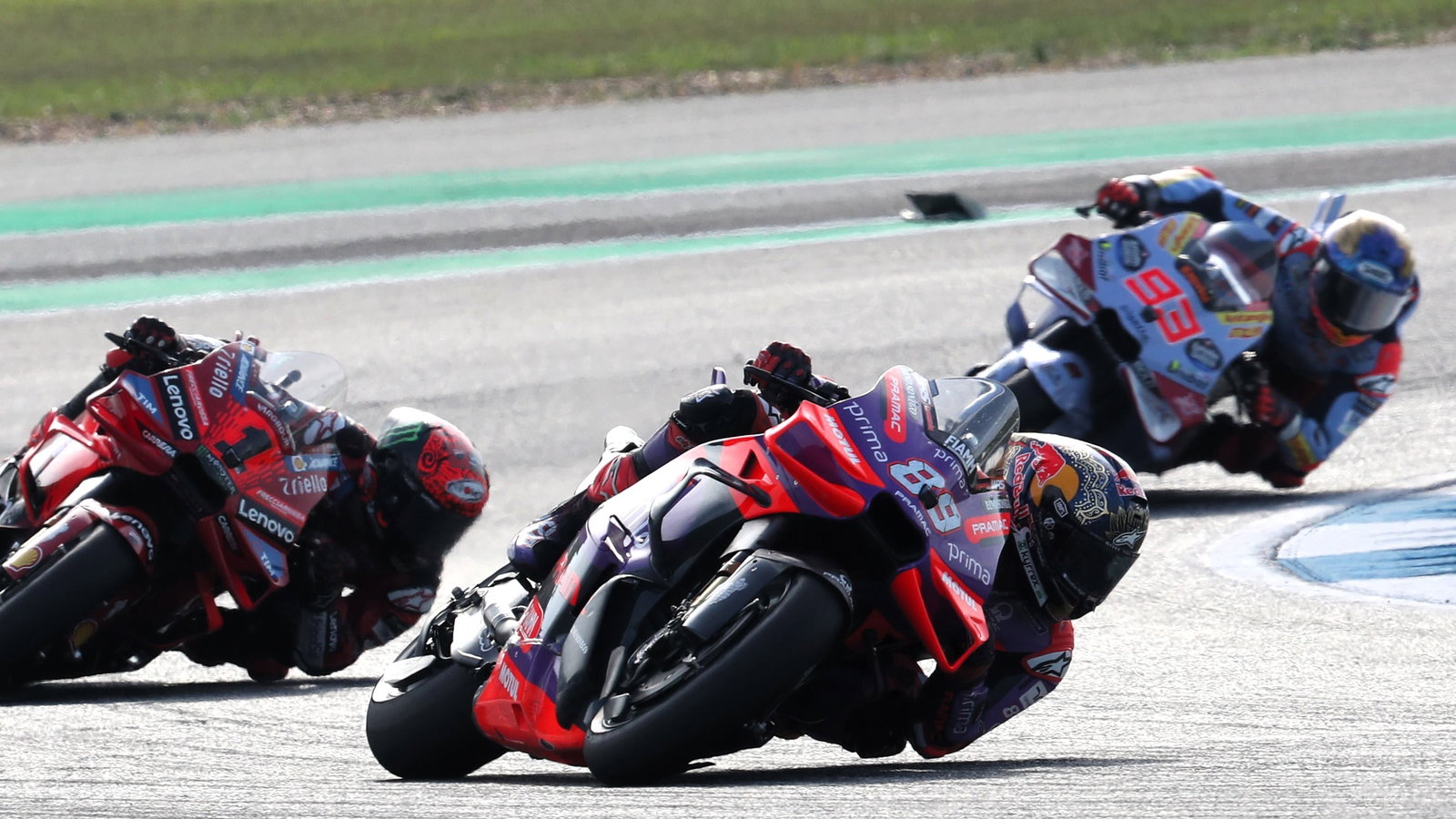 Jorge Martin, Francesco Bagnaia, Marc Marquez, 2024 Thai MotoGP Sprint
