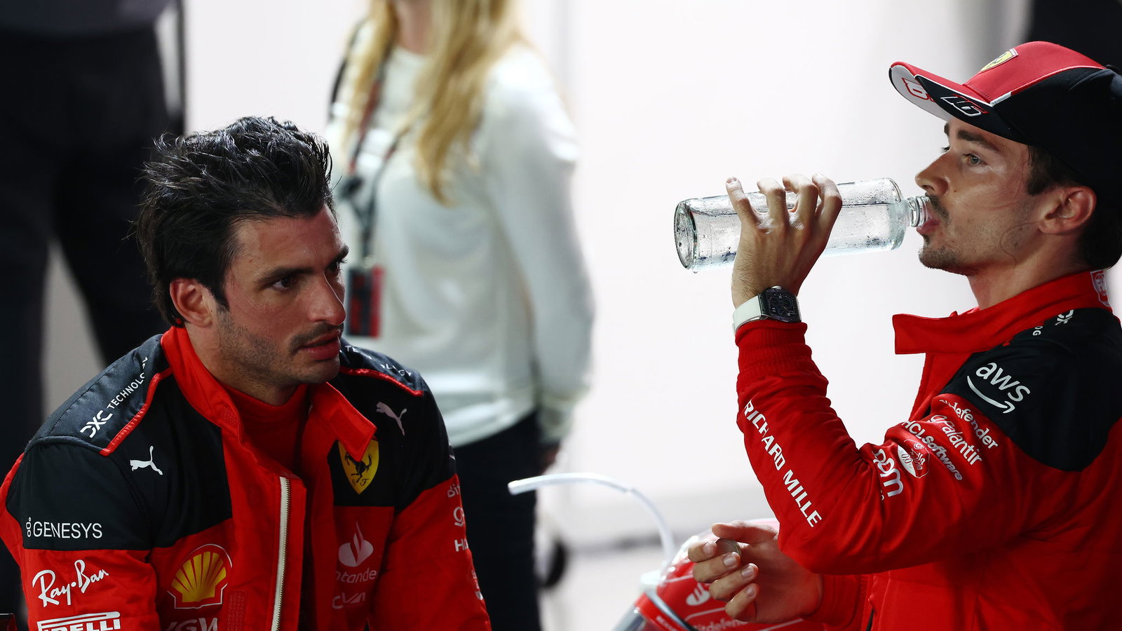 Carlos Sainz and Charles Leclerc