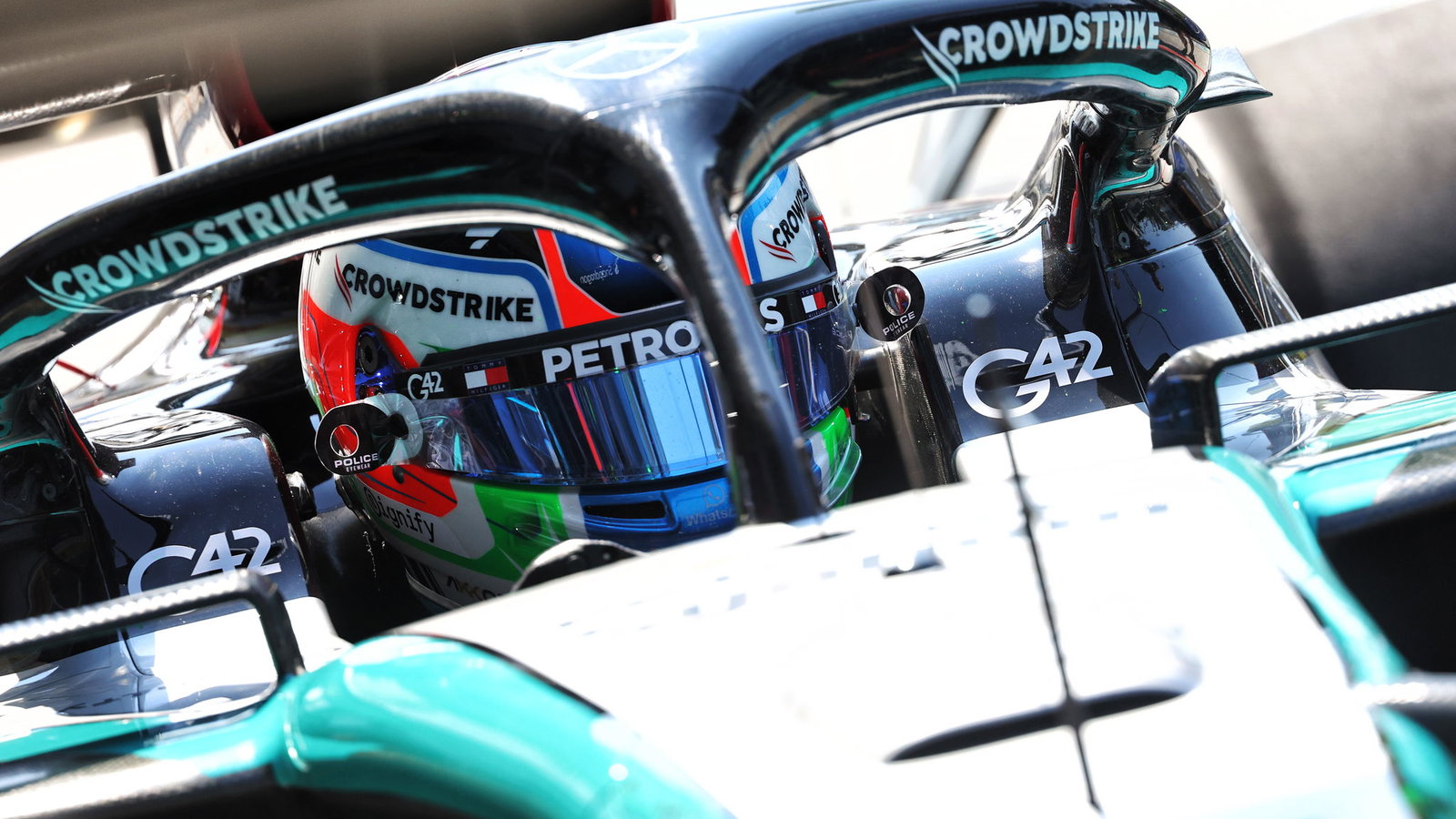 Kimi Antonelli driving for Mercedes 