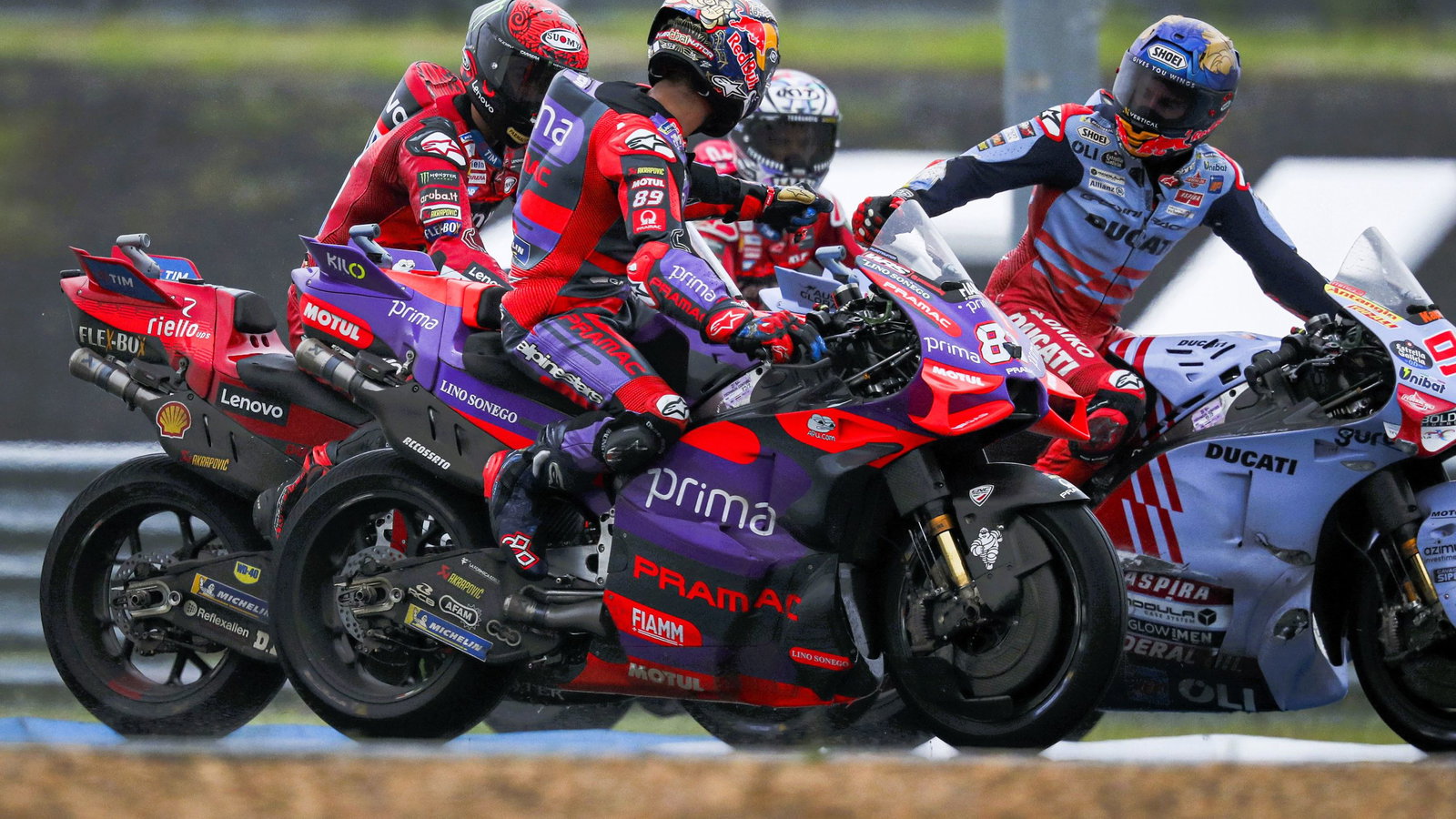 Marquez, Bastianini, Martin, Bagnaia