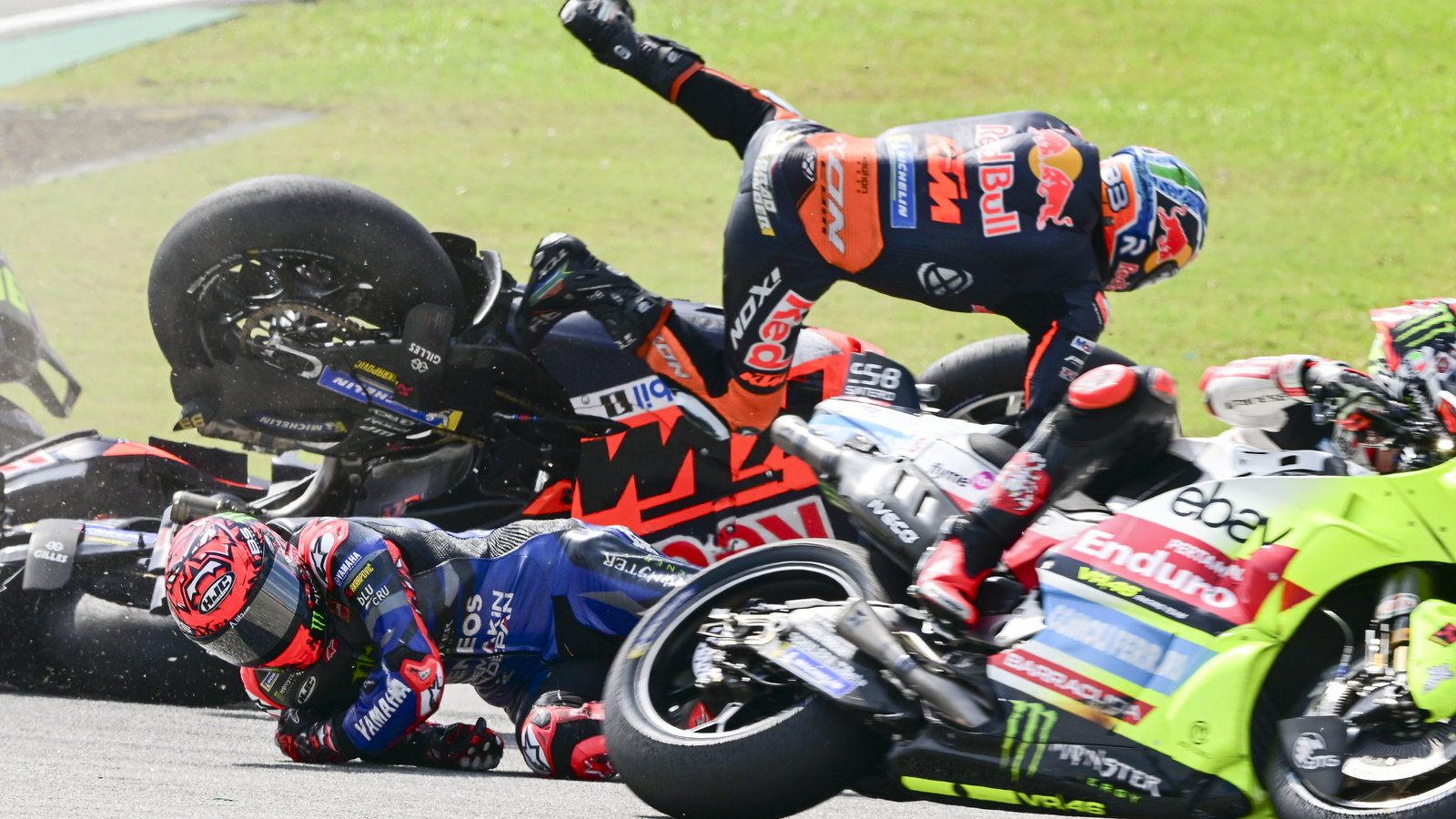 Crash in Malaysian MotoGP
