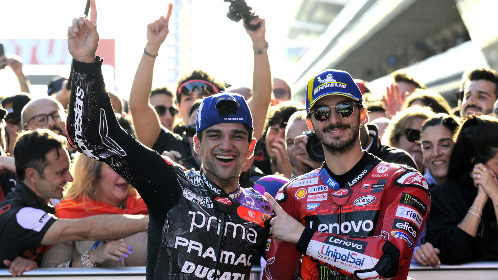 Jorge Martin, Francesco Bagnaia, 2024 Solidarity Barcelona MotoGP