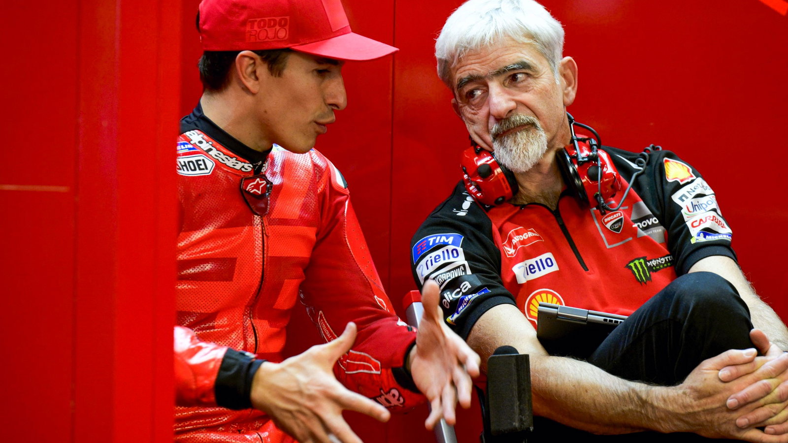 Marc Marquez, Gigi Dall’Igna, 2024 Barcelona MotoGP Test