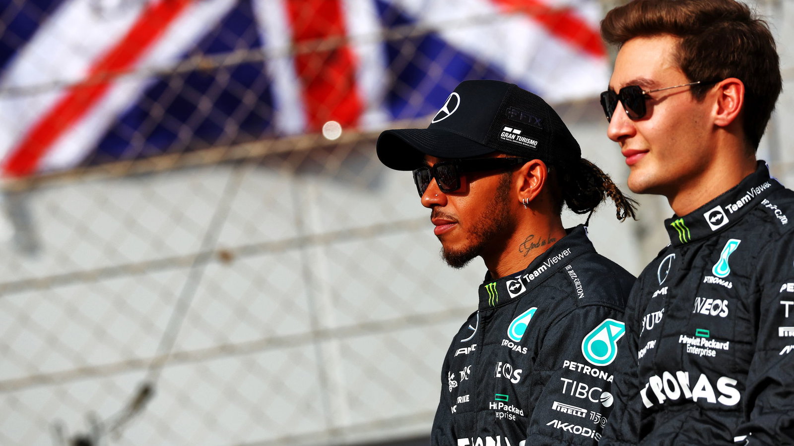 Lewis Hamilton and George Russell in 2022